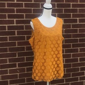 Banana Republic XL Sleeveless Mustard Blouse